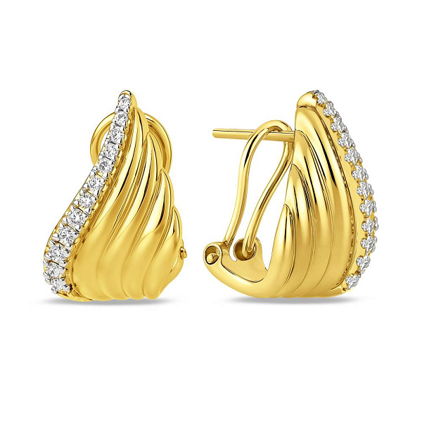 Золотые серьги с бриллиантами (арт. С011946020ж) – изображение 1