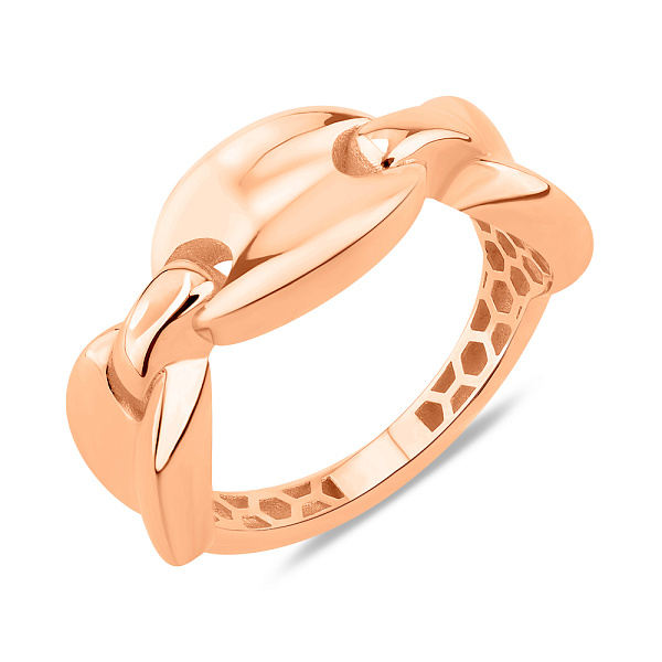 Кольцо из красного золота Звенья без камней (арт. 156613) – изображение 1