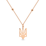 Колье Трезубец-Герб Украины из красного золота (арт. 352257)