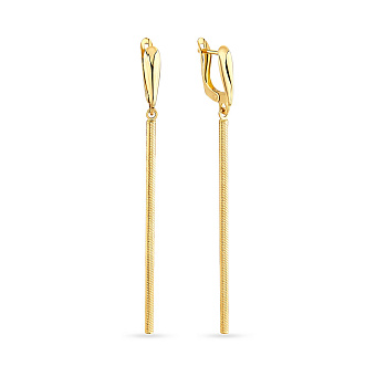 Сережки-підвіски з жовтого золота (арт. 108103ж)