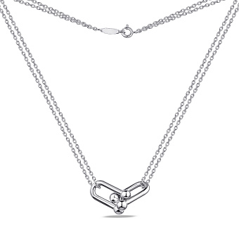 Фото Серебряное колье Trendy Style без камней (арт. 7507/1589)