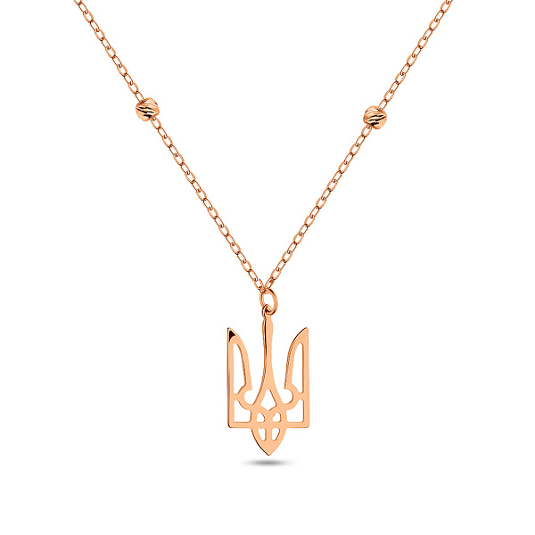 Кольє Тризуб-Герб України з червоного золота (арт. 352257) – зображення 1