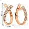 Серьги из красного золота с фианитами (арт. 2106476101) – изображение 2
