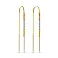 Золотые серьги-протяжки без камней (арт. 109969жкб) – изображение 1