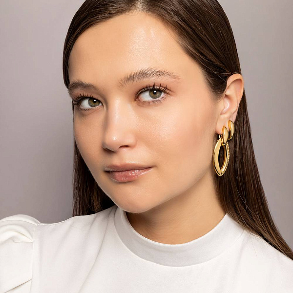 Сережки трансформери з жовтого золота Francelli (арт. е1091882ж) – зображення 3