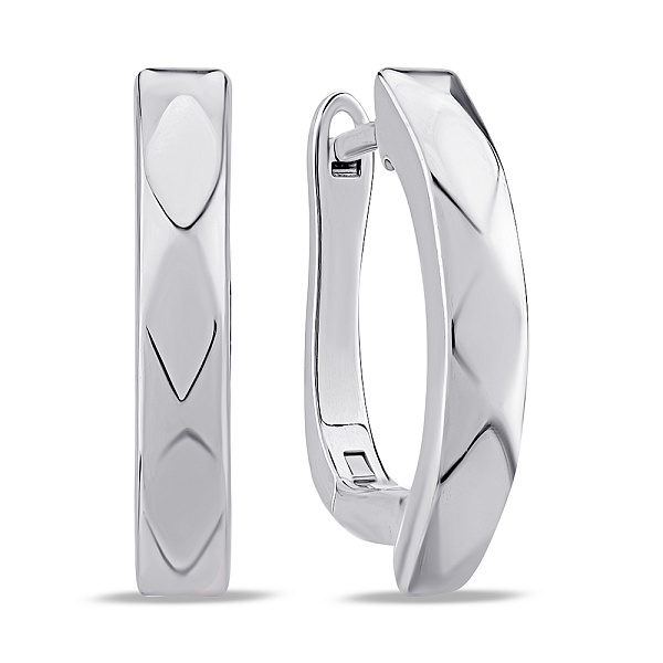 Серебряные серьги без камней (арт. 7502/9703) – изображение 1
