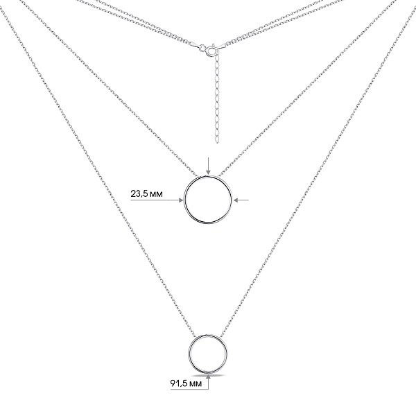 Серебряное колье Trendy Style без камней (арт. 7507/1879) – изображение 3