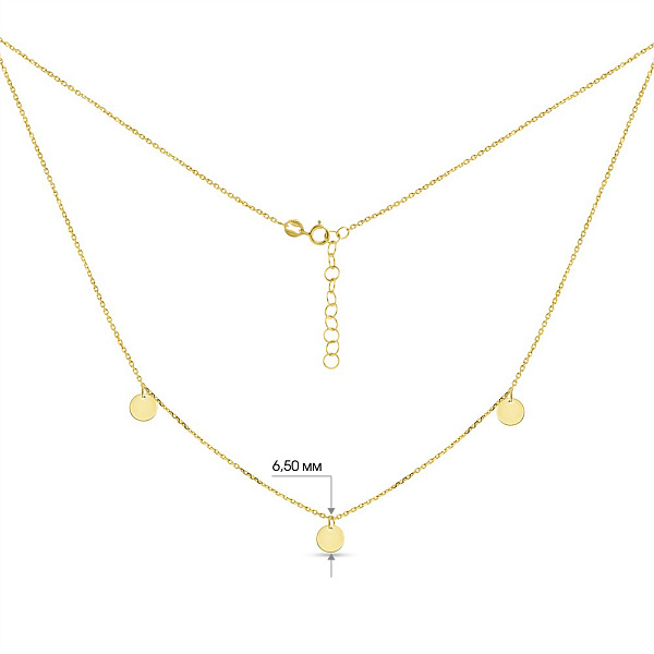 Колье из желтого золота "Монеты" (арт. 351558/5ж) – изображение 4