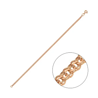 Золотой браслет плетения Бисмарк (арт. ц310301)