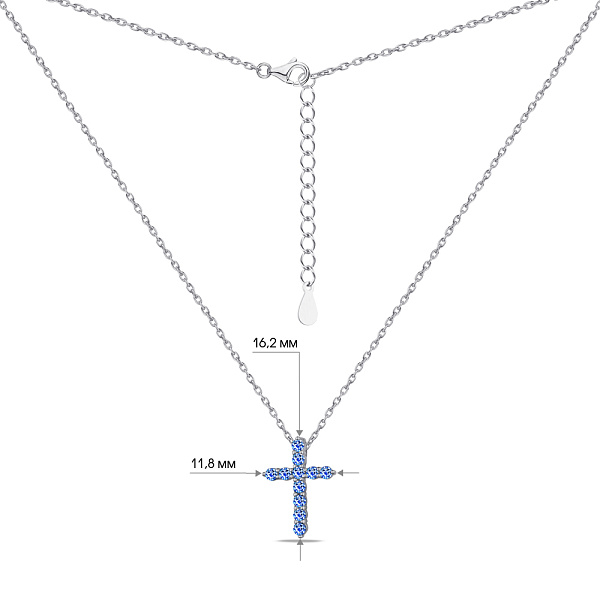 Серебряное колье с фианитами (арт. 7507/1477ас) – изображение 3