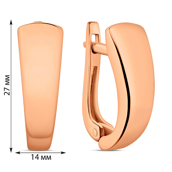 Золотые серьги без камней (арт. 110459) – изображение 2