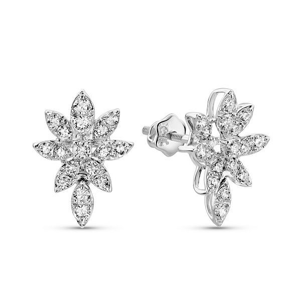Золотые серьги-пусеты с бриллиантами (арт. С341613060б) – изображение 1