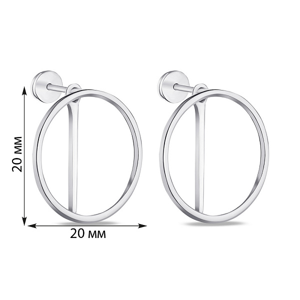 Пусеты трансформеры из серебра (арт. 7518/376сп) – изображение 2