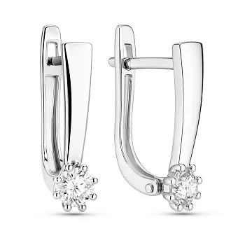 Серьги из белого золота с бриллиантами (арт. С011513040б)