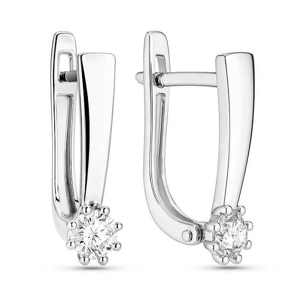 Серьги из белого золота с бриллиантами (арт. С011513040б) – изображение 1