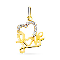 Підвіска з жовтого золота Love (арт. 440528ж)