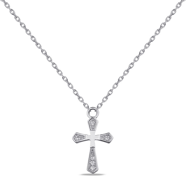 Колье из серебра Крестик с фианитами (арт. 7507/1833) – изображение 1