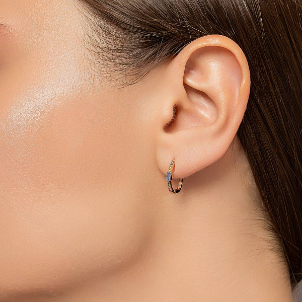 Золоті сережки з фіанітами (арт. 111349цв) – зображення 3