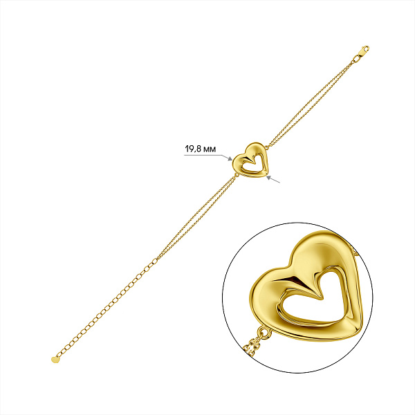 Золотий браслет Francelli (арт. 341426ж) – зображення 7