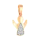 Золотий підвіс Янгол з фіанітами (арт. 440658) – зображення 1
