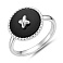 Серебряное кольцо с ониксом (арт. 7501/8877о) – изображение 1