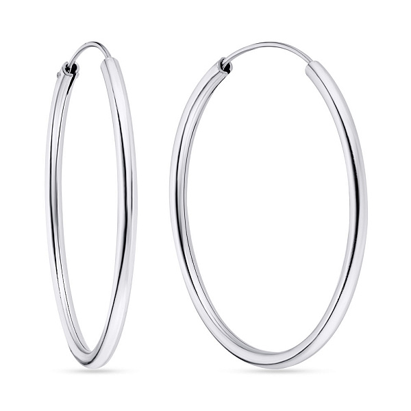 Серьги-кольца из серебра  (арт. 7502/2427/15) – изображение 1