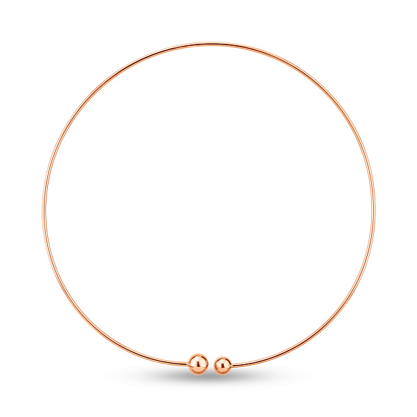 Жесткое золотое колье с шариками (арт. 360269) – изображение 2