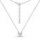 Серебряное колье Сердце без камней (арт. 7507/2209) – изображение 2