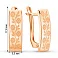 Золотые серьги с орнаментом (арт. 121824) – изображение 2