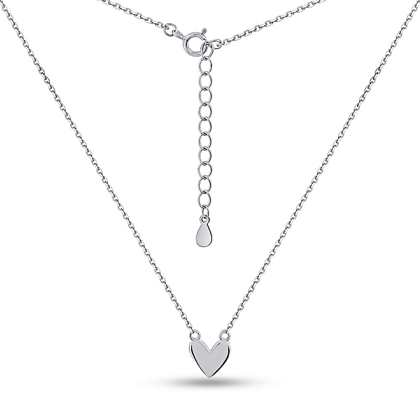Серебряное колье Сердце без камней (арт. 7507/2209) – изображение 2