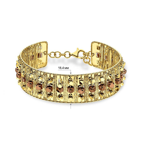Жесткий золотой браслет Francelli (арт. 3261155жкр) – изображение 4