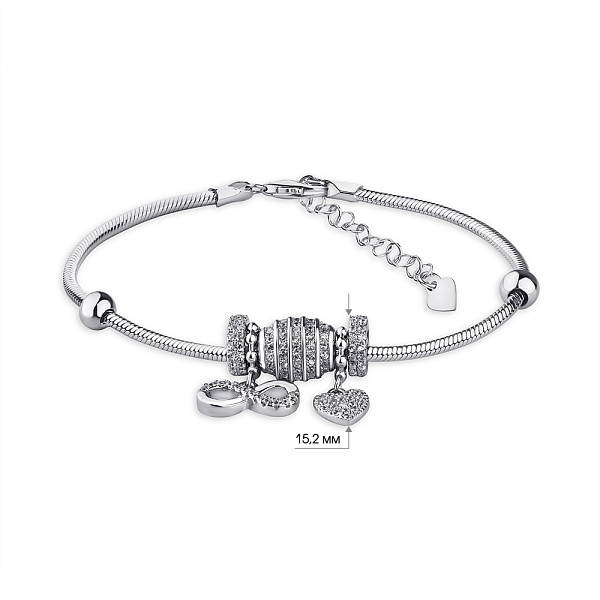 Серебряный браслет с фианитами (арт. 7509/4705) – изображение 2