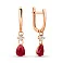 Серьги из красного золота с рубином и бриллиантами (арт. С011753р) – изображение 1