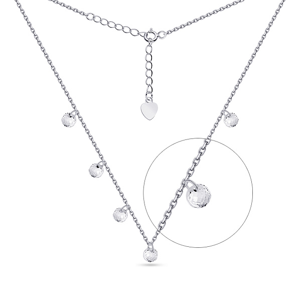 Серебряное колье с подвесками (арт. 7507/509) – изображение 1