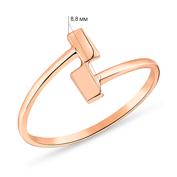 Золотое кольцо без камней (арт. 155231) – изображение 4