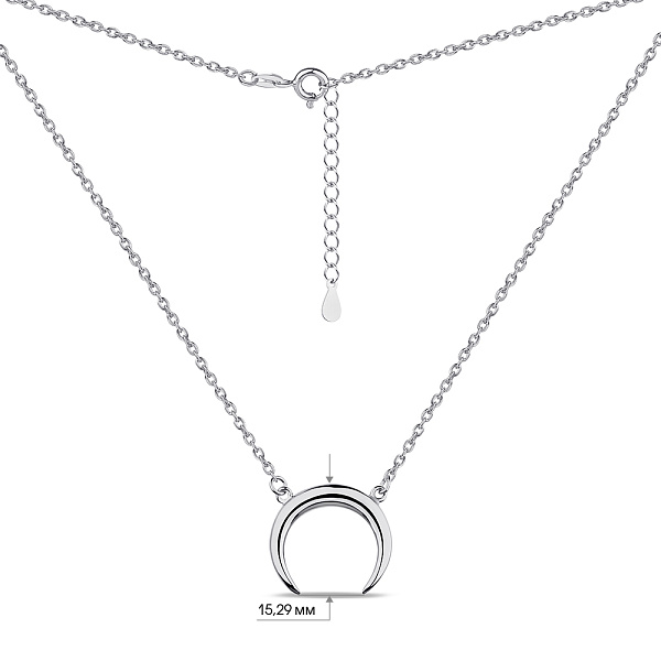 Серебряное колье без камней (арт. 7507/2160) – изображение 3