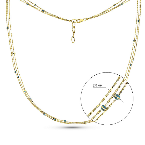 Золоте кольє Francelli (арт. 352421жг) – зображення 3