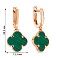 Сережки з червоного золота з малахітом (арт. 105693/15млх) – зображення 2