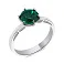 Серебряное кольцо с изумрудом (арт. 7501/483Измкп) – изображение 1