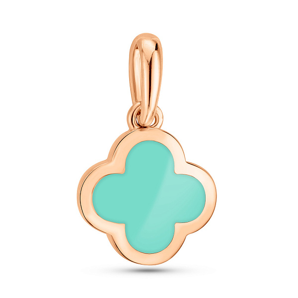 Золотий кулон Конюшина з емаллю (арт. 130849Дебрз) – зображення 1