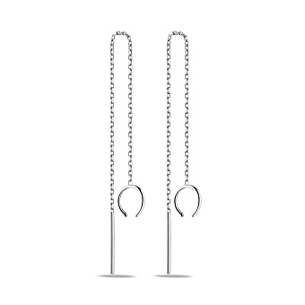 Серебряные серьги-протяжки Trendy Style без камней (арт. 7502/553сп)