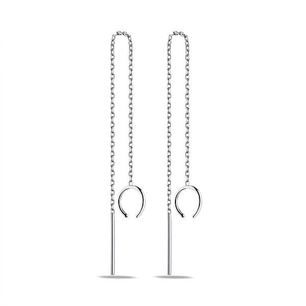 Серебряные серьги-протяжки Trendy Style без камней (арт. 7502/553сп) – изображение 1