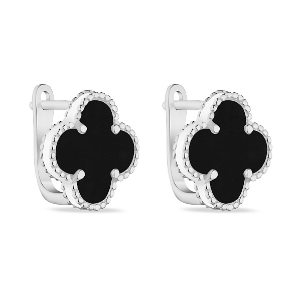 Серьги из серебра с ониксом (арт. 7502/3153/15о) – изображение 1
