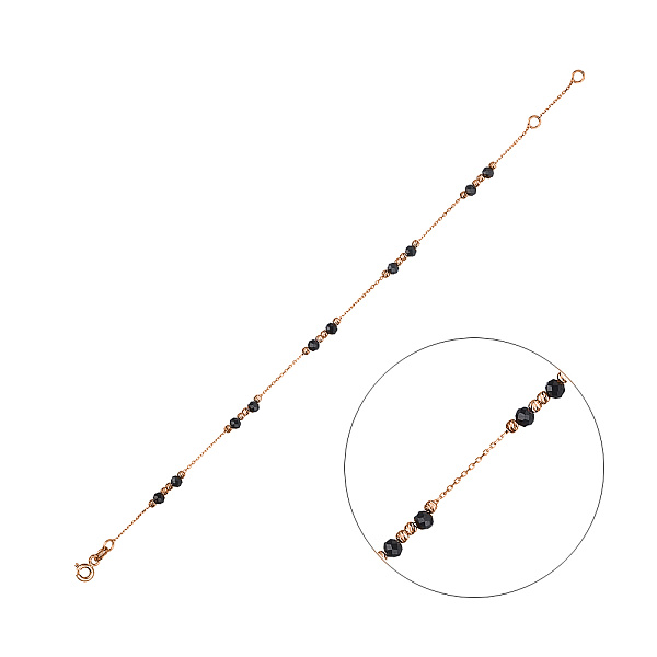 Золотий жіночий браслет з оніксом (арт. 323258о) – зображення 1