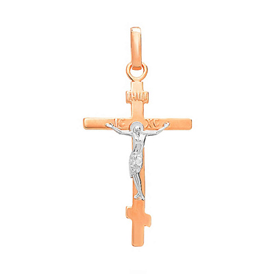 Крестик из красного золота «Господня благодать» (арт. 501481)