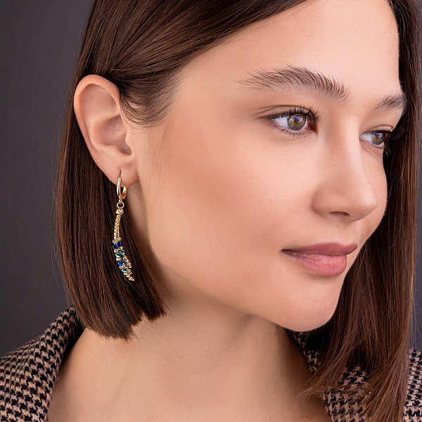 Серьги из желтого золота Francelli (арт. 1091271жсбрз) – изображение 5