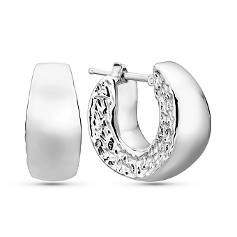 Фото Серьги-кольца из белого золота Francelli (арт. 1091872б)