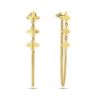 Сережки з жовтого золота з підвісками (арт. 1092072ж)