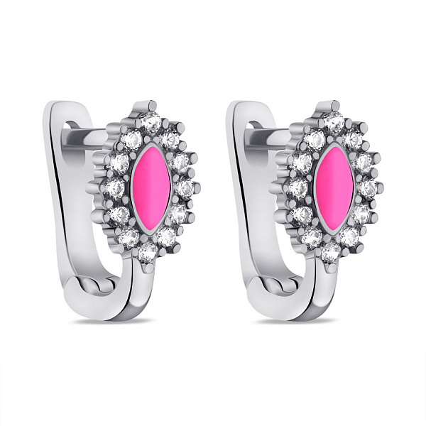 Серебряные детские серьги с фианитами (арт. 7502/2735ер) – изображение 1