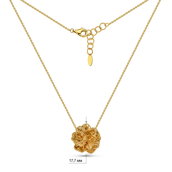 Золотое колье Francelli Цветок (арт. 352901ж) – изображение 5